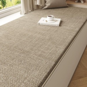 Custom Bay Window Cushion Imitation Linen Custom Bay Window Cushion Imitation Linen
